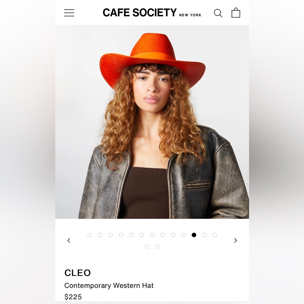 CLEO Orange Contemporary Western Hat